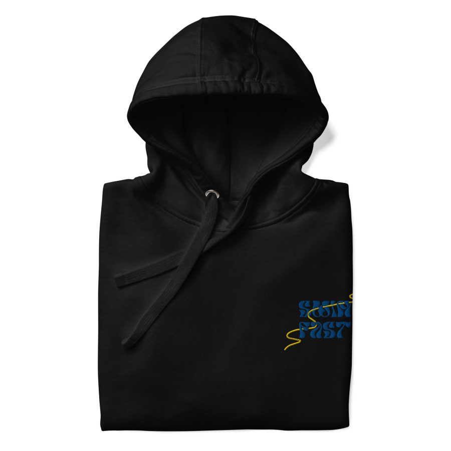 Men's - Embroidery Swim Fast (black edition) - Blue Logo
